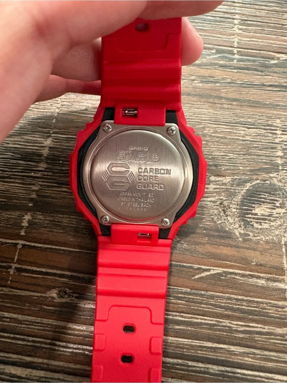 Casio G-Shock GA-2100-4A watch Red Out